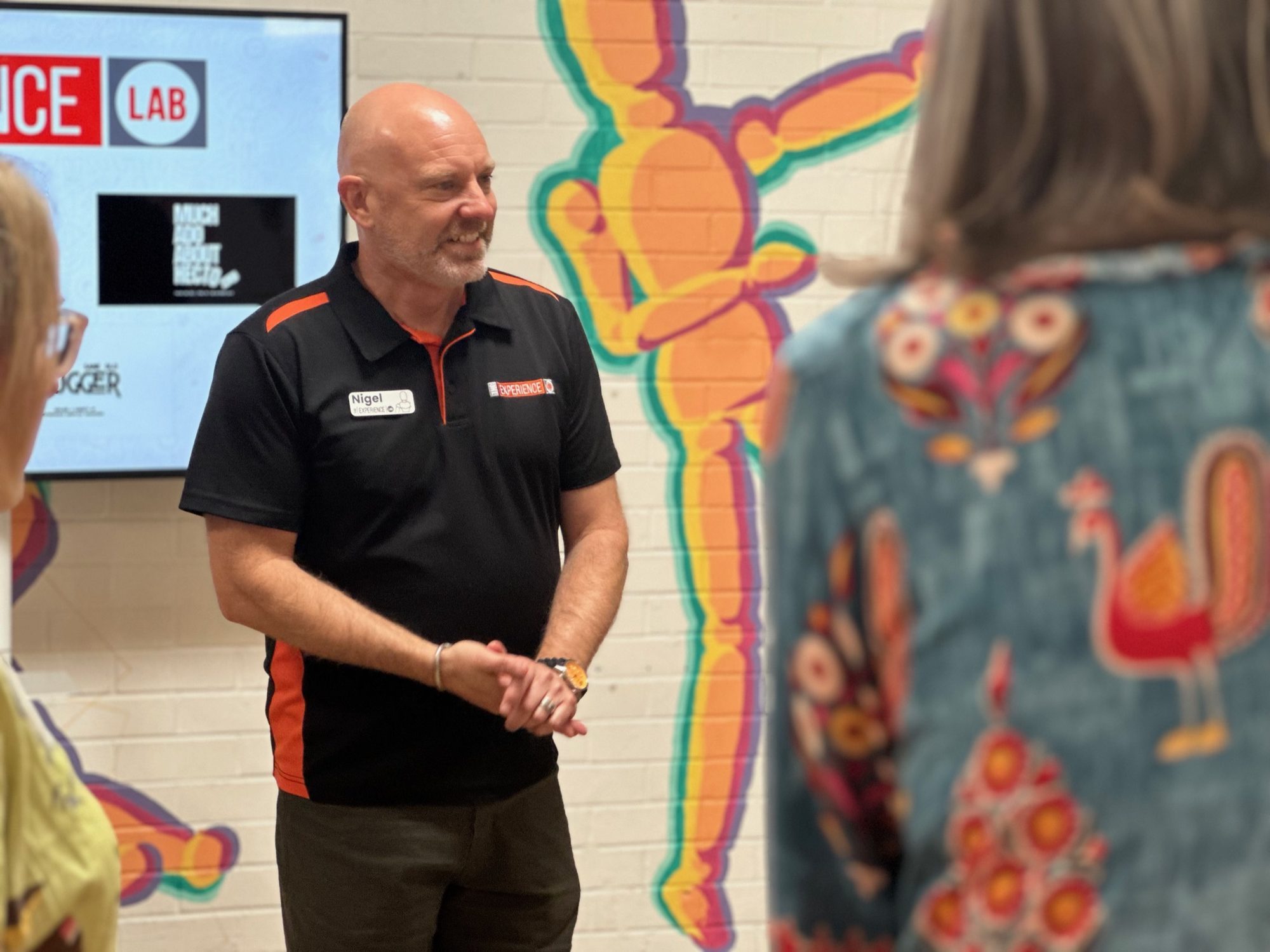 Nigel from The Experience Lab interacting with attendees