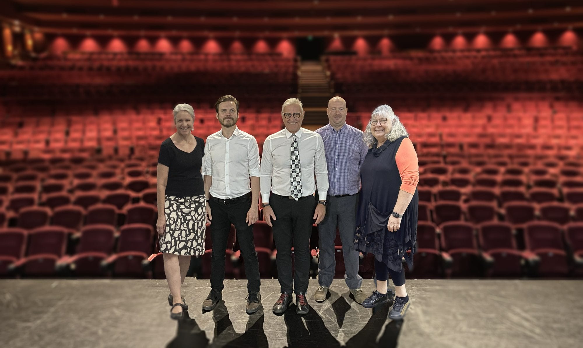 The Experience Lab founders + team on the Crown stage