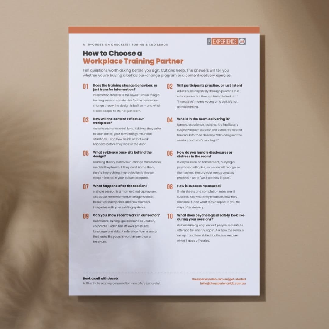 Choose a Workplace Training Partner cover mockup